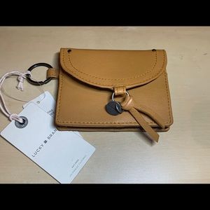 Lucky Brand Leather Card Case Saffron